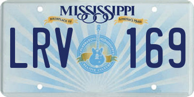 MS license plate LRV169