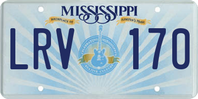 MS license plate LRV170