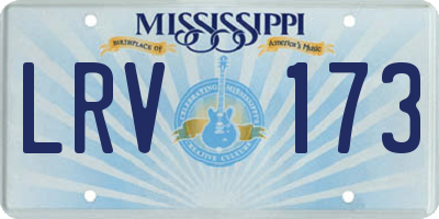 MS license plate LRV173
