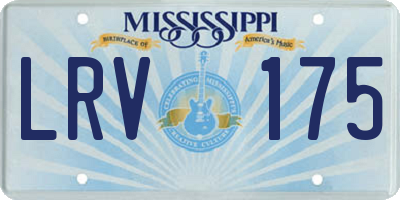 MS license plate LRV175