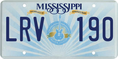 MS license plate LRV190