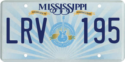 MS license plate LRV195