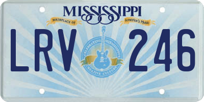MS license plate LRV246