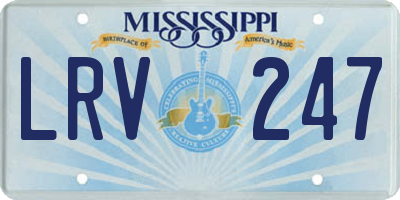 MS license plate LRV247