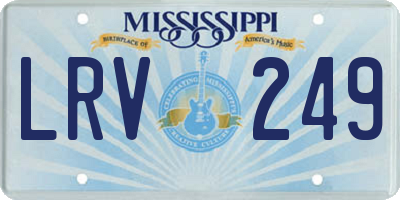 MS license plate LRV249