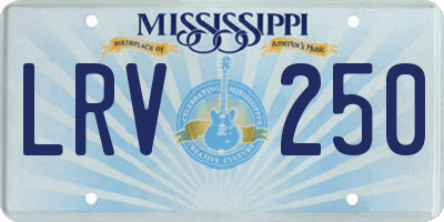 MS license plate LRV250