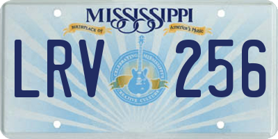 MS license plate LRV256