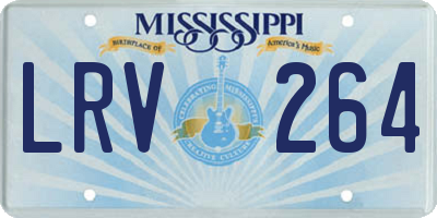 MS license plate LRV264
