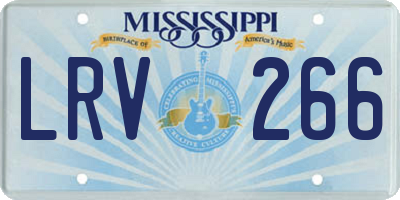MS license plate LRV266
