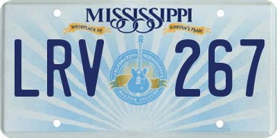MS license plate LRV267