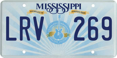 MS license plate LRV269
