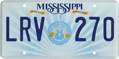 MS license plate LRV270