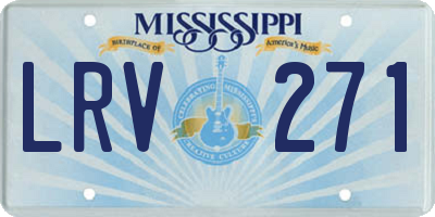 MS license plate LRV271