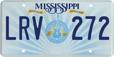 MS license plate LRV272