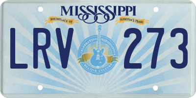 MS license plate LRV273