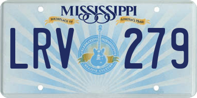 MS license plate LRV279