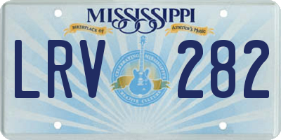 MS license plate LRV282