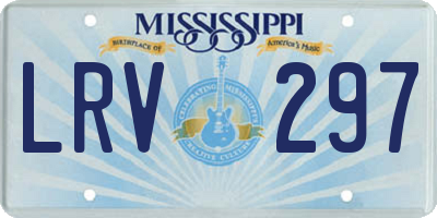 MS license plate LRV297