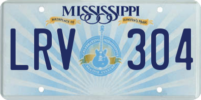 MS license plate LRV304