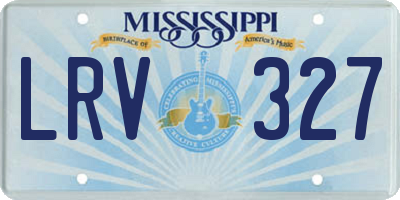 MS license plate LRV327