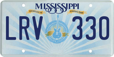 MS license plate LRV330
