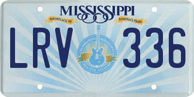 MS license plate LRV336