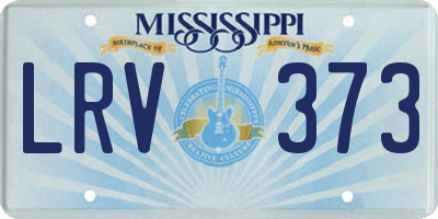 MS license plate LRV373