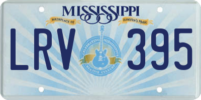 MS license plate LRV395