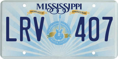 MS license plate LRV407