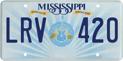 MS license plate LRV420