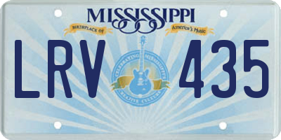 MS license plate LRV435