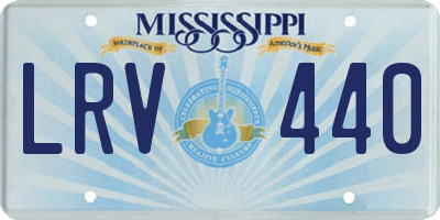 MS license plate LRV440