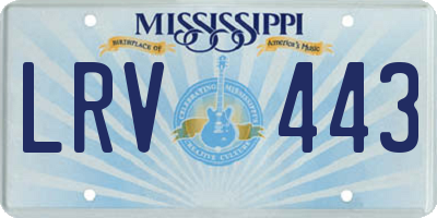 MS license plate LRV443