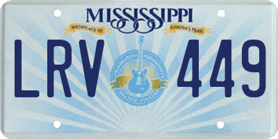 MS license plate LRV449