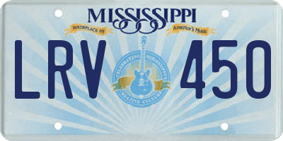 MS license plate LRV450