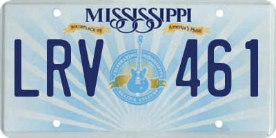 MS license plate LRV461
