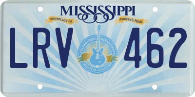MS license plate LRV462