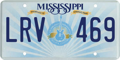 MS license plate LRV469