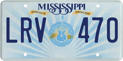 MS license plate LRV470