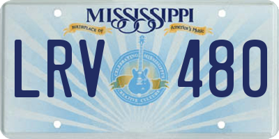MS license plate LRV480