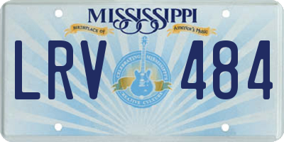 MS license plate LRV484