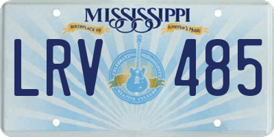 MS license plate LRV485