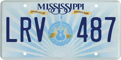 MS license plate LRV487