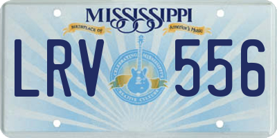 MS license plate LRV556