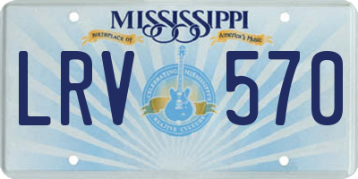 MS license plate LRV570