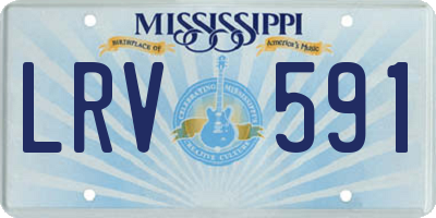 MS license plate LRV591