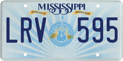 MS license plate LRV595