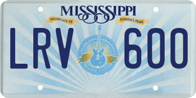 MS license plate LRV600