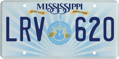 MS license plate LRV620