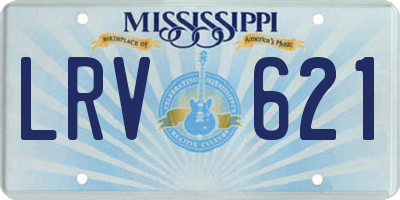 MS license plate LRV621